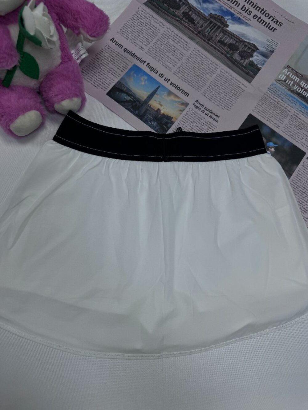 NWT 🤍 Alo Yoga Match Point Tennis Skirt White Built In Shorts Activewear 😘 - Picture 4 of 7